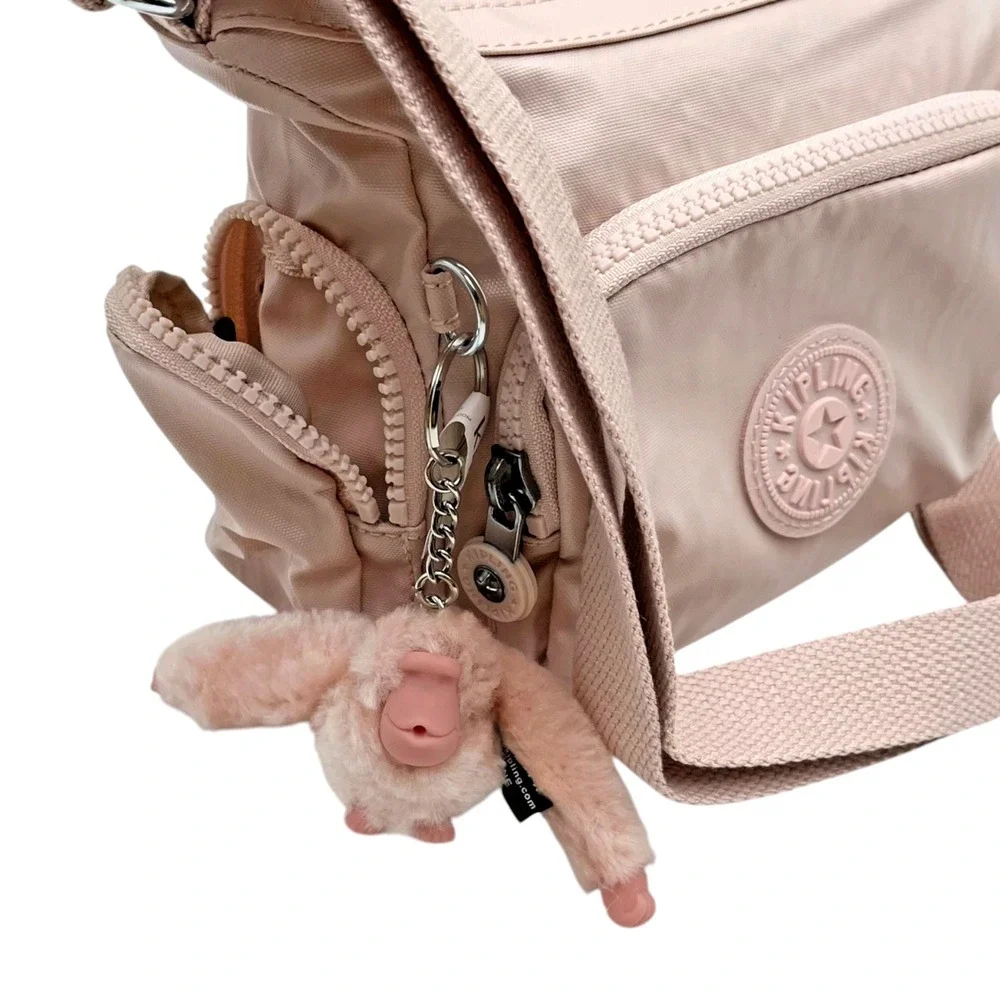 Kipling Women's Gabbie Mini SmallCrossbody Bag Pink Shine Multiple Compartments
